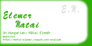 elemer matai business card