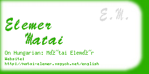 elemer matai business card